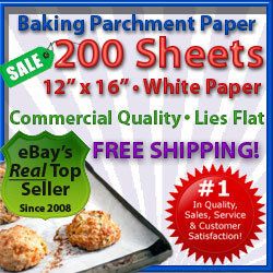 Professional Baking Parchment Paper Cookie Sheet LINERS☆200 Half 