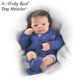   Eye Charlie Miniature Realistic Baby Boy Doll by Ashton Drake