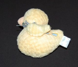   Plush Duck Duckie Rattle Yellow Stuffed Animal Boys Girls Baby Toy