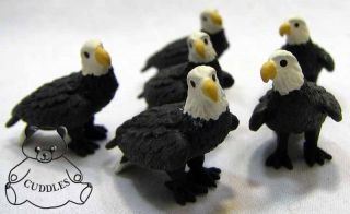 Bald Eagle Bird Safari Good Luck Mini Realistic Soft Plastic Replica 6 