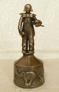 Ballantyne Figural Bronze Annual Bell 1983 CIRCUS CLOWN with COA