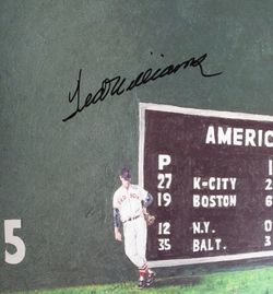 Ted Williams Signed Autographed Teddy Ballgame Litho PSA DNA Green 