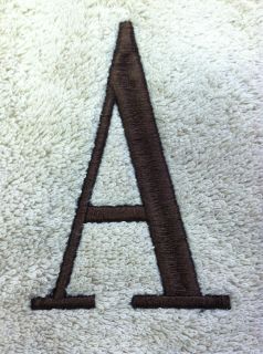   Initial Brown Hand Towels 100 Cotton by Avanti Various Initials