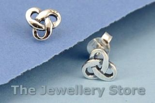 925 Sterling Silver Celtic Stud Earrings UK 100