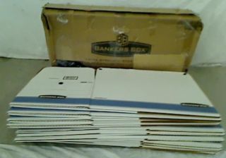 Bankers Box Stor/File Medium Duty Storage Boxes w/String & Button,12 