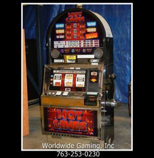 Bally Slot Machine Hot Lines 3 Reel Coin Less
