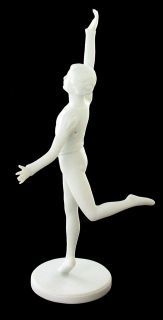 Vintage RARE Goebel Male Ballet Dancer Figurine Man White Bisque 
