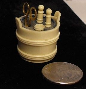 Tiny Vintage Oxbone Sewing Implements for The French Fashion Doll 