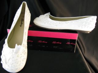 Womens White Ribbon Ballets Flats Dress Shoes Sizes 5 10 New