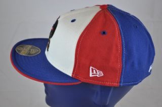 59Fifty Red Blue White HWC Baltimore Bullets Afro Fitted Cap HAT24 7 3 
