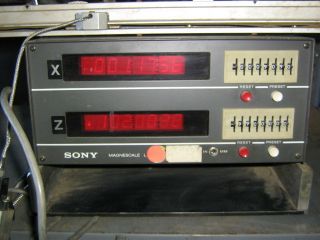 Sony Magnascale Digital Readout Display and Scale DRO