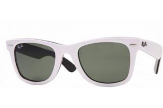 Ray Ban Original Wayfarer Sunglasses Top White on Black RB2140 956 