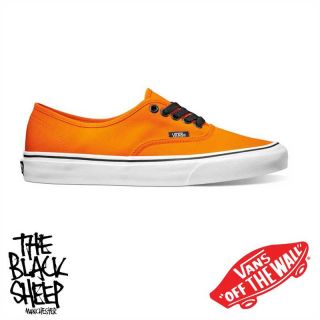 Vans Authentic Neon Orange Unisex Shoes Sale New Skate Skateboard 