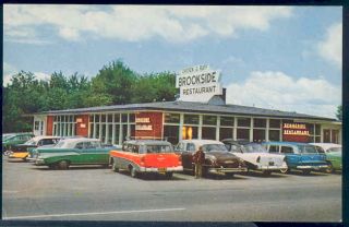   Ellsworth Maine Brookside Restaurant 50s Cars Roberts No SC4612
