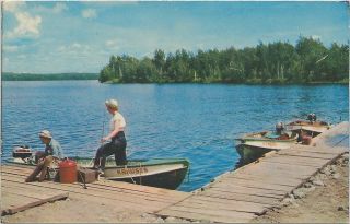 UP Barbeau MI GREAT 1940s VINTAGE Boat and Outboard Motor Old Mercury 