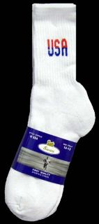 New Wholesale Lot 12 Pairs USA Mens White Tube Socks Size 10 13 