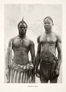 1897 Print Bangala Ngala Bantu Bangla Congo South Sudan Native Tribe 