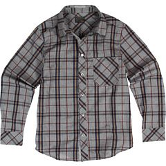 Fendi Kids Boys L/S Plaid Button Up Shirt (Big Kids)   