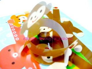 12pcs Cute Animals Bento Divider Baran Plastic Paper Food Holder Party 