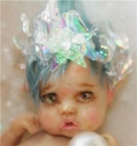 OOAK Miniature Doll Mermaid Fairy Baby Face Push Molds Polymer Clay 14 