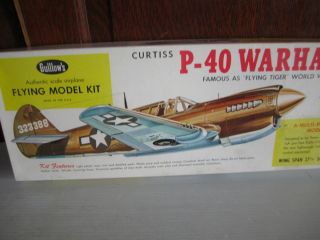 Guillows Balsa Wood Plane Kit Curtiss P 40 Warhawk WW11 Military 
