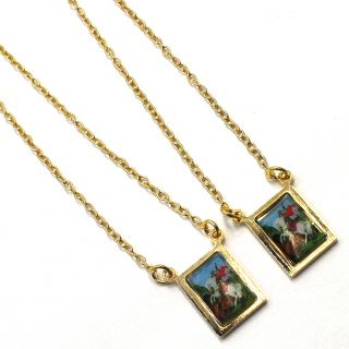 You are bidding on a beautiful Scapular Gold Filled 18k pendant.