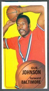 1970 71 Topps 92 Gus Johnson Baltimore Bullets OC