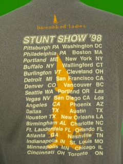 Vtg 90s Barenaked Ladies Stunt Show Tour T Shirt 1998 M
