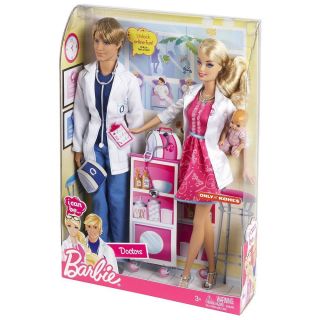 NIB Barbie I Can Be A Doctor Working Together 2 Doll Set by Mattel 