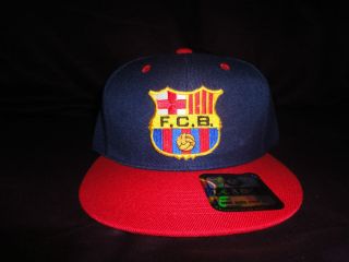 Barcelona Two Tone Snap Back Flat Build Hat Cap