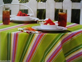 Multi Stripe Green Red Yellow Multi Stripe Fabric Patio Umbrella 