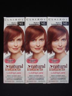 Clairol Natural Instincts Loving Care Hair Color 745 Medium Reddish 
