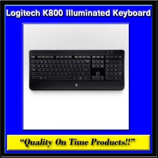 New Logitech K800 Illuminated Keyboard Wireless Backlighting USB Black 