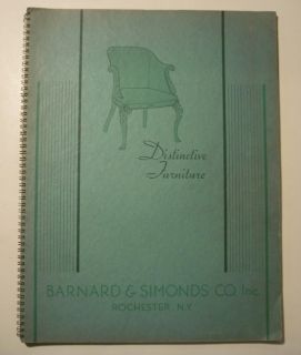 Large 1940s Barnard Simonds Furniture Catalog Distinctive Furniture 