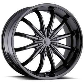 20x8 Black Chrome Wheel Milanni Baron 450 rwd 5x4 5 5x120