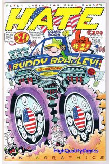 Hate 1 Peter Bagge 1st Independent 1990 Buddy VFN