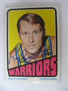 Rick Barry Signed Autographed 1968 Topps Trading Card Basketball NBA 
