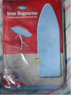 Bajer Iron Supreme Heavy Use Duty Ironing Board Cover Pad Blue One 