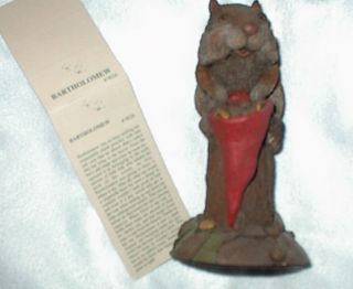 Bartholomew Sculpture by Tim Wolfe Squirrel RETIRED1996
