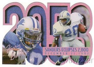 1997 SB Barry Sanders Facsmile Autograph Die Cut 2 053 Limited Edition 