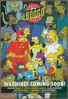   Comics 1993 print ad / magazine ad, The Simpsons Bartman Homer Bart