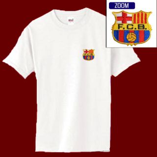 Barcelona Football Soccer Patch Shirt Wht s XL 14 99
