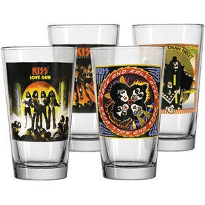   Band Concert Album Beer Pint Bar Glass Barware Drink Gift Set 4
