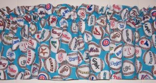 MLB All Teams Baseball Logos Valance 58 w Free SHIP