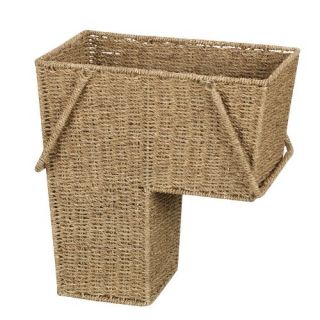 Household Essentials Seagrass Stair Basket with Handle NEW