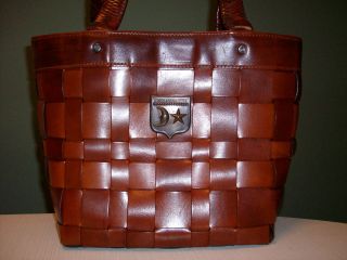 BARRY KIESELSTEIN CORD BROWN WOVEN LEATHER PURSE GREAT CONDITION 
