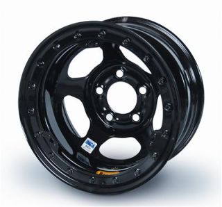 Bassett Racing 5 Spoke IMCA Wissota Inertia Black Powdercoated Wheel 