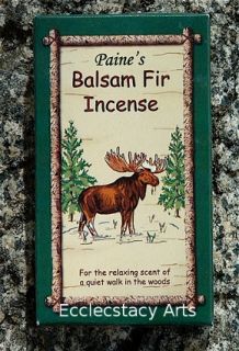 Balsam Fir Christmas Pine Paines Incense Moose Box New