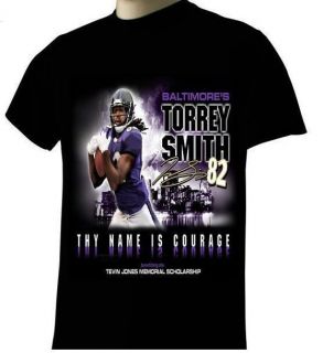 Baltimore Ravens Torrey Smith Tevon Jones Memorial T Shirt s 4XL 