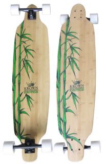 Krown Exotic Bamboo Longboard Freestyle Skateboard 9 25 x 41 Flush 